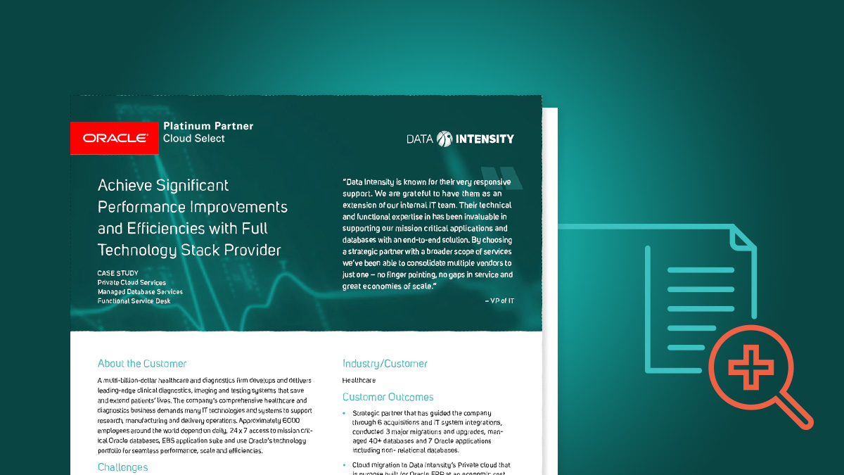 Achieve Significant Performance Improvements and Efficiencies with Full Technology Stack Provider