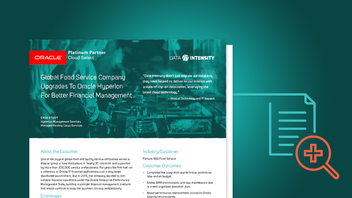 Global Food Service Company Upgrades to Oracle Hyperion for Better Financial Management